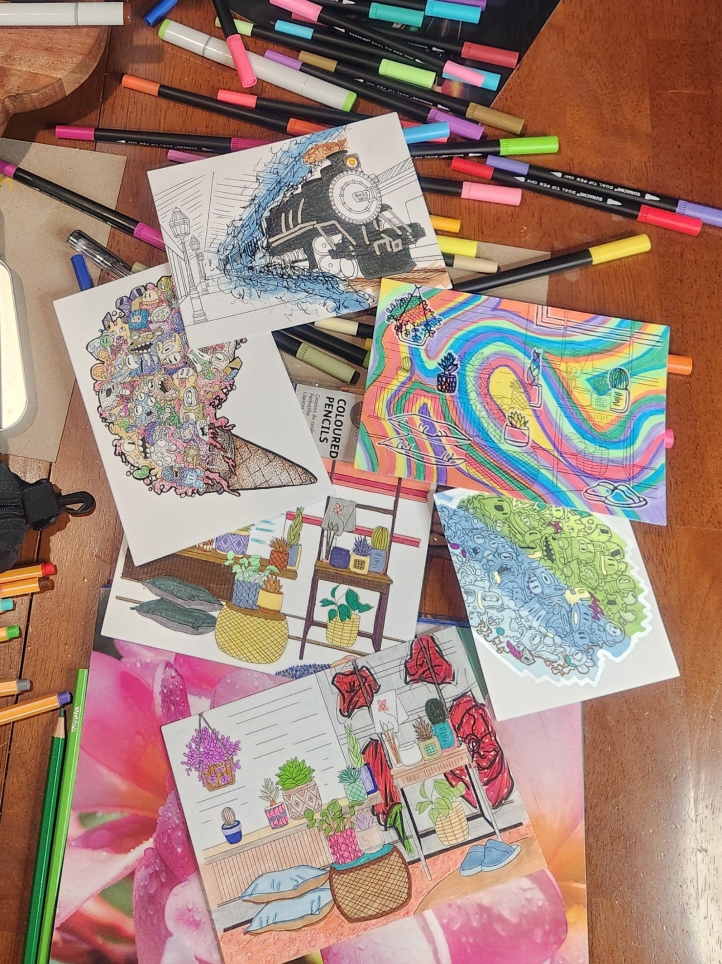 Example Cards Colored...