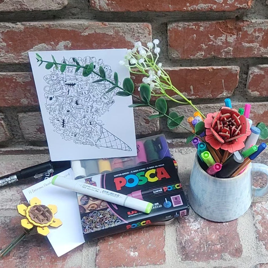 Doodle Cone Postcard