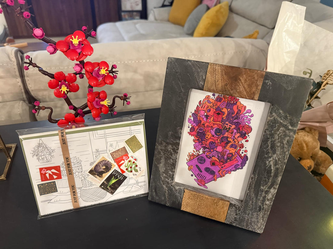 Display at our Delirious Aesthetics Coloring Party