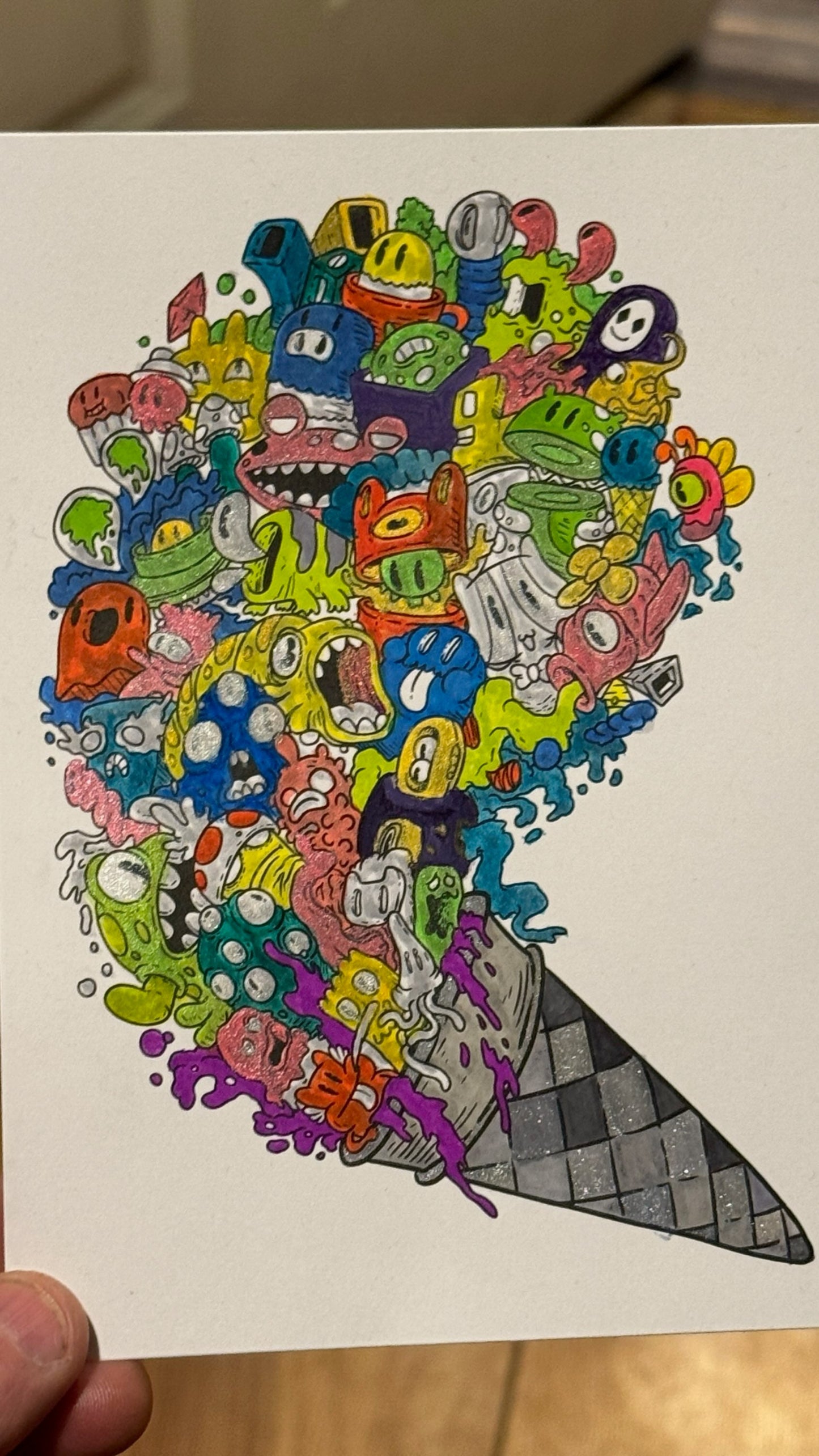 Doodle Cone Postcard